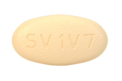 beige oval tablet with SV 1V7 imprinted on one side