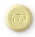 round yellow tablet