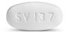 Oval, biconvex, white, film-coated tablets, debossed with “SV 137” on one face