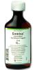 dark bottle with white cap and white label 