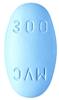 oval blue tablet
