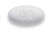 white oval tablet with imprint of 150 one side and TMC on the other