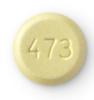 round yellow tablet