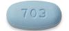 blue, oval shaped, tablet debossed with "GSI" on one side and with "703" on the other